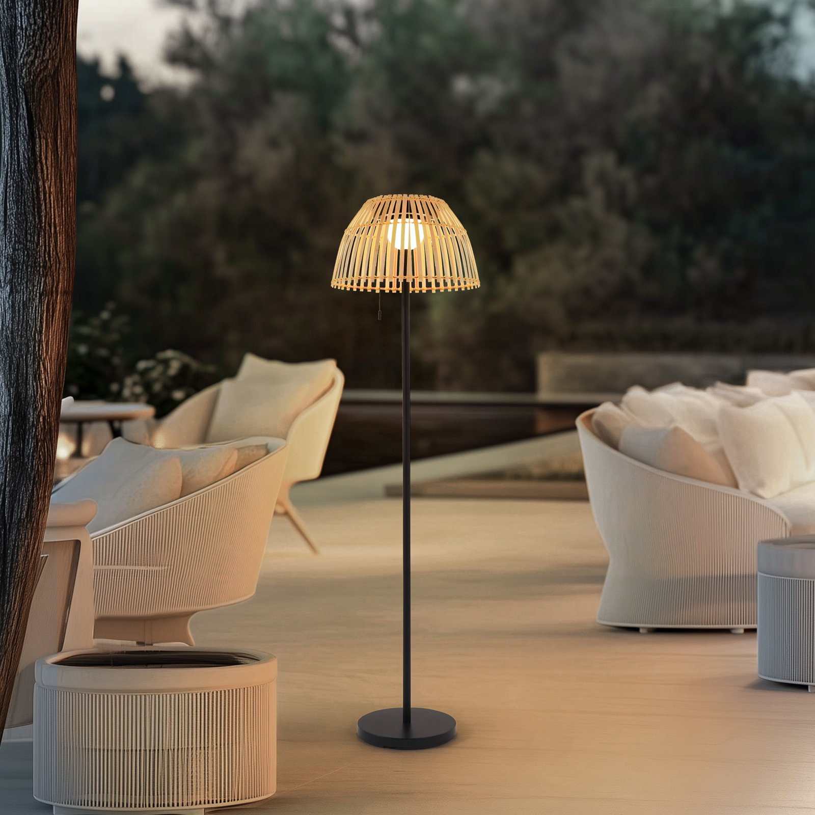 Eligio Portable Aurinkokenno Lattiavalaisin Nature - Lucande