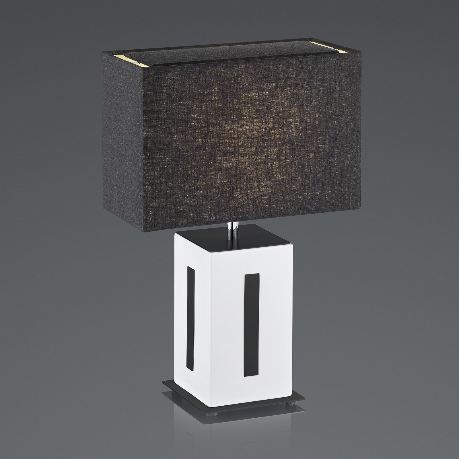 BANKAMP Karlo lampa stołowa biała/czarna, 47cm