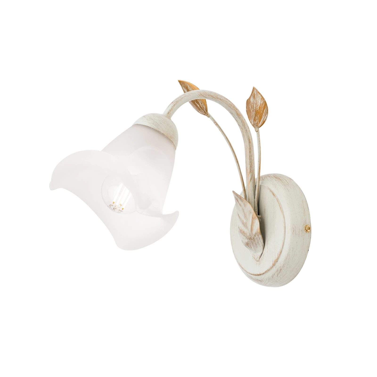 Wandleuchte Sisi, Florentiner Stil, elfenbein-gold
