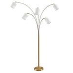 Abiram Floor Lamp Brass/White - Lindby