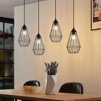 Lindby Remus suspension à cage, à 4 lampes