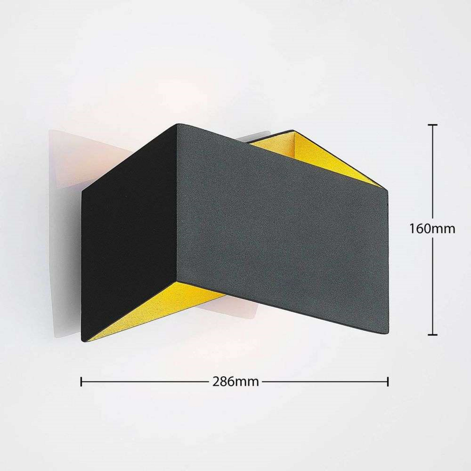 Assona Aplique de Pared Black/Gold - Arcchio