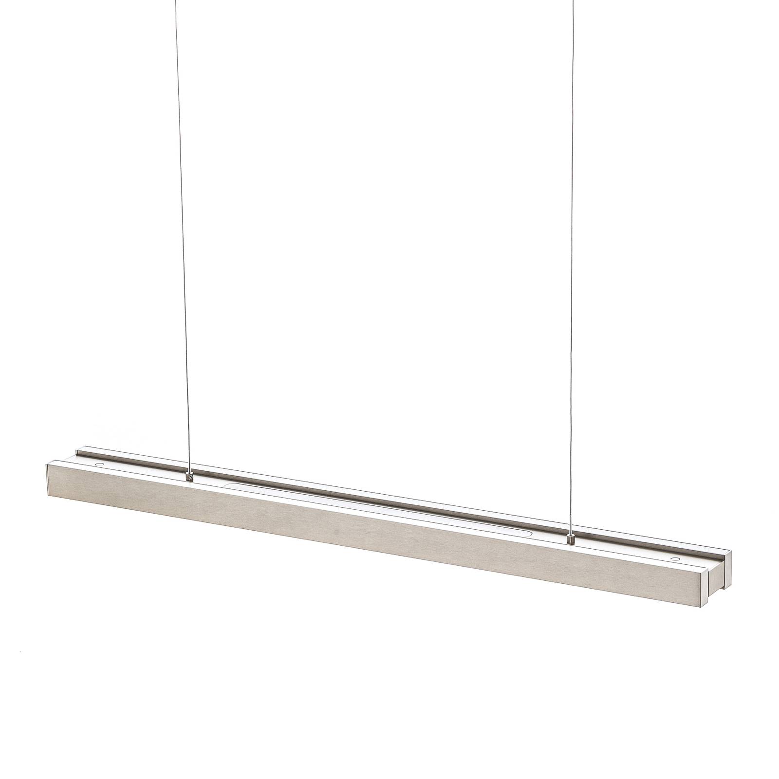 Lampa wisząca LED Lara, 134 cm, wysuwana, nikiel