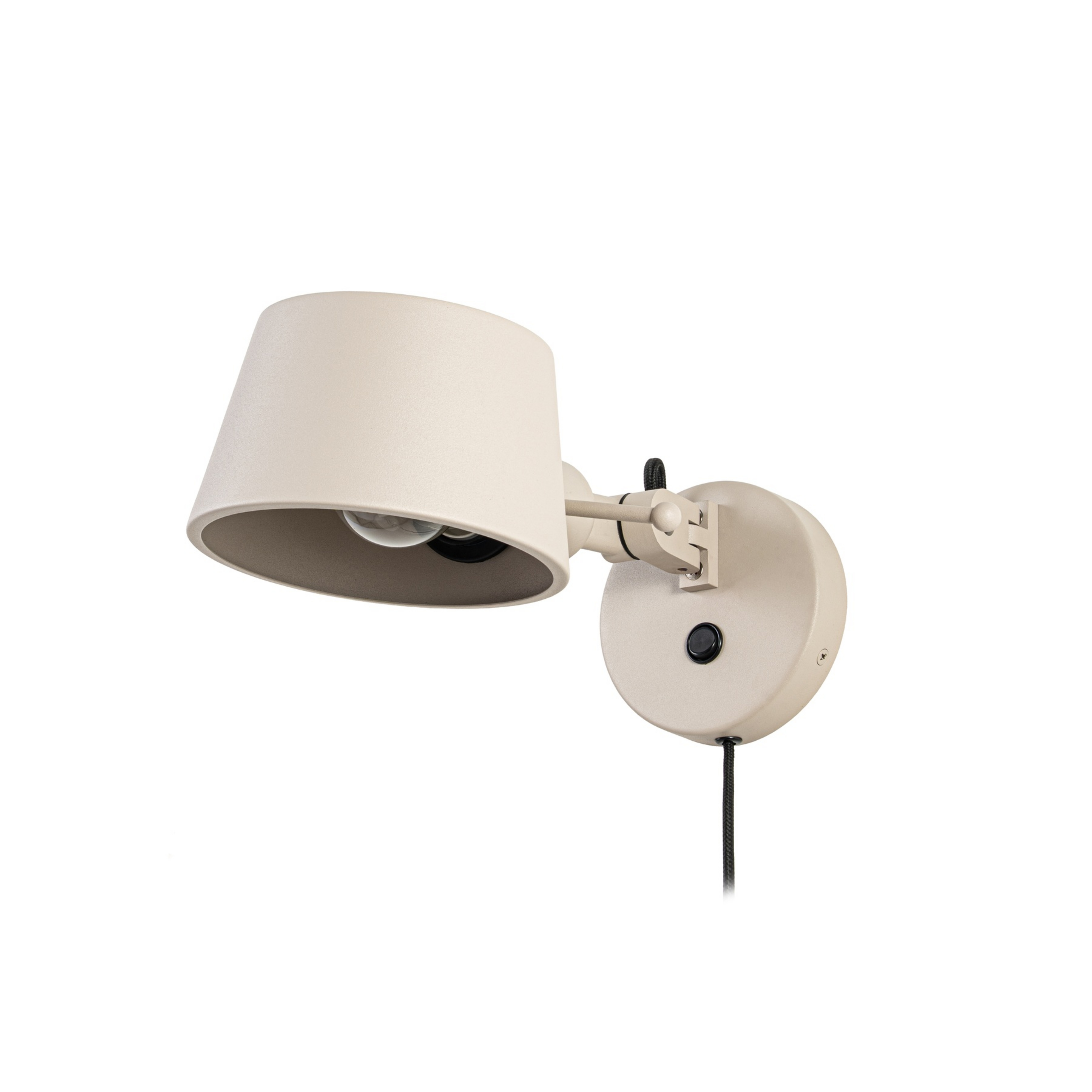 Aplique de pared Silka, 14 cm, beige, flexible, enchufe - Lucande