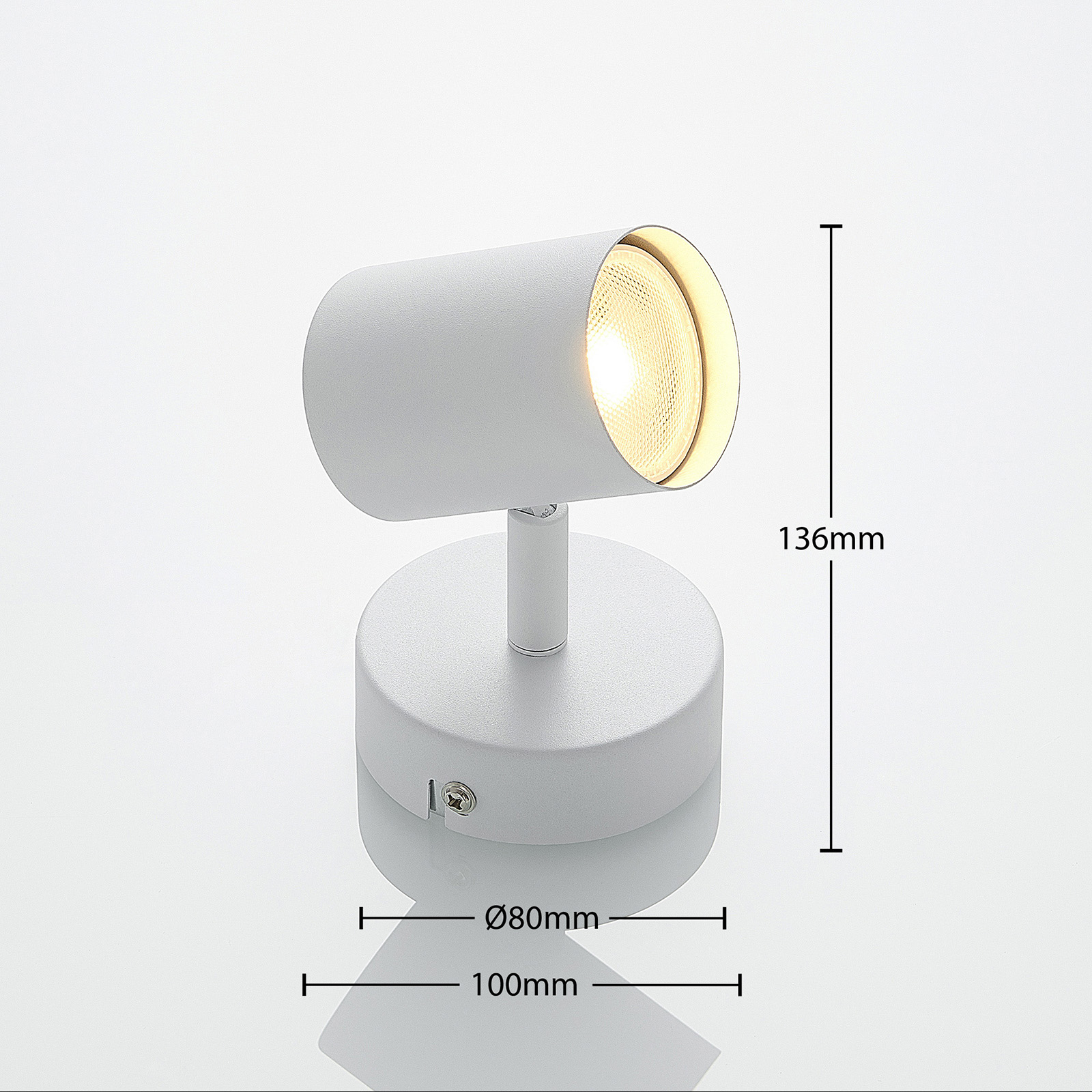 ELC Tomoki spot, wit, 1-lamp