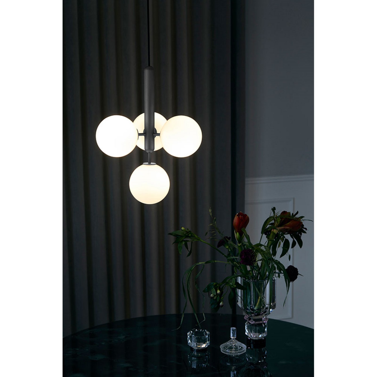 Miira 4 Candelabru Rock Grey/Optic Clear - Nuura