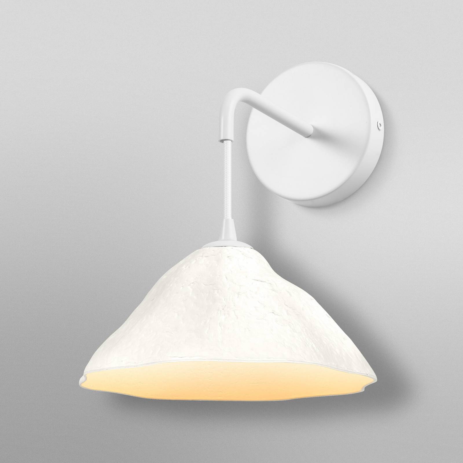 Lampa ścienna OSRAM Decor Lotus Leaf, 1-punktowa, biała, papier, E14