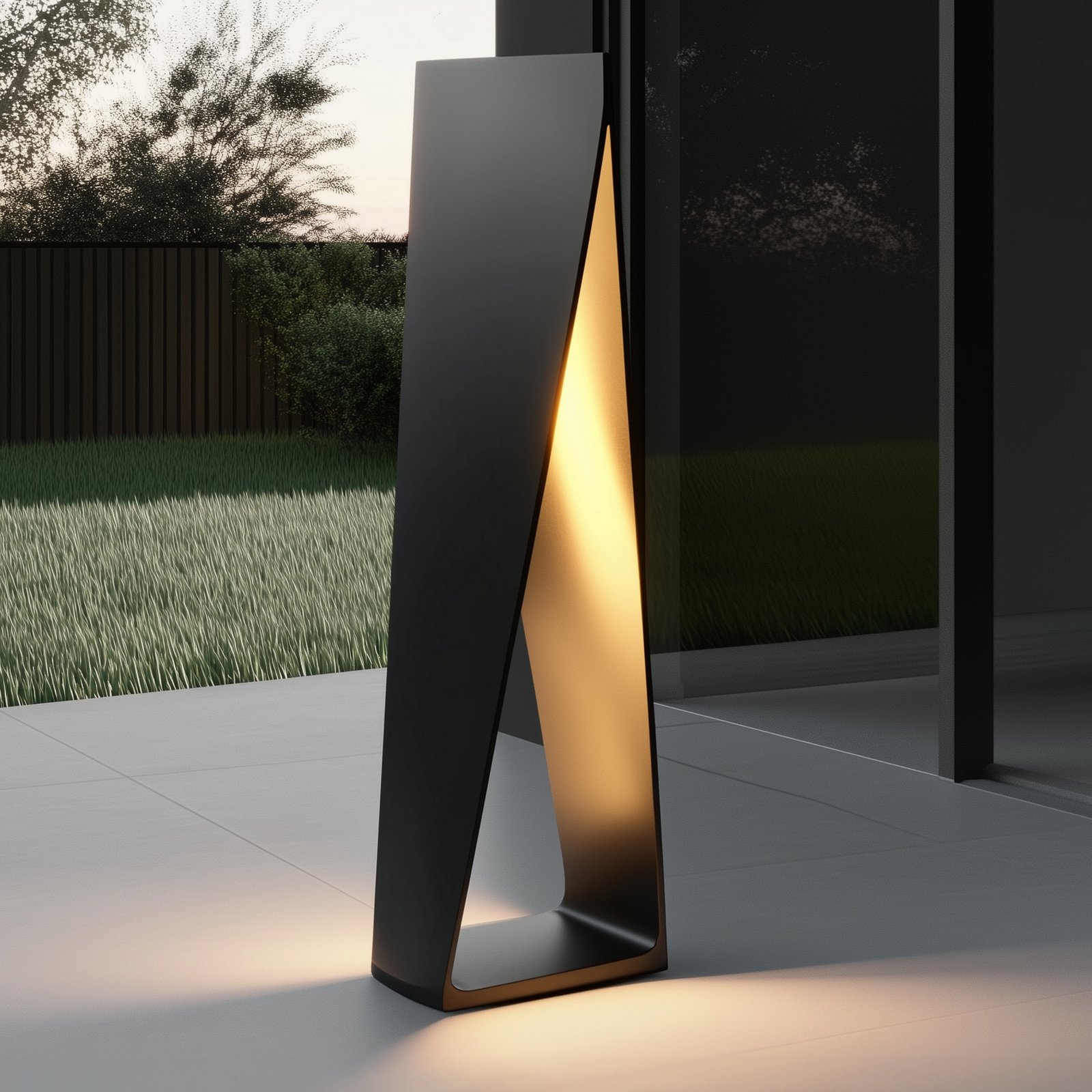 Lucande LED terases lampa HOUSE, 120 cm, metāls, IP65