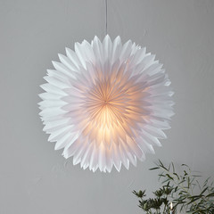 Estrella decorativa Solina, para colgar, blanca, Ø 60 cm