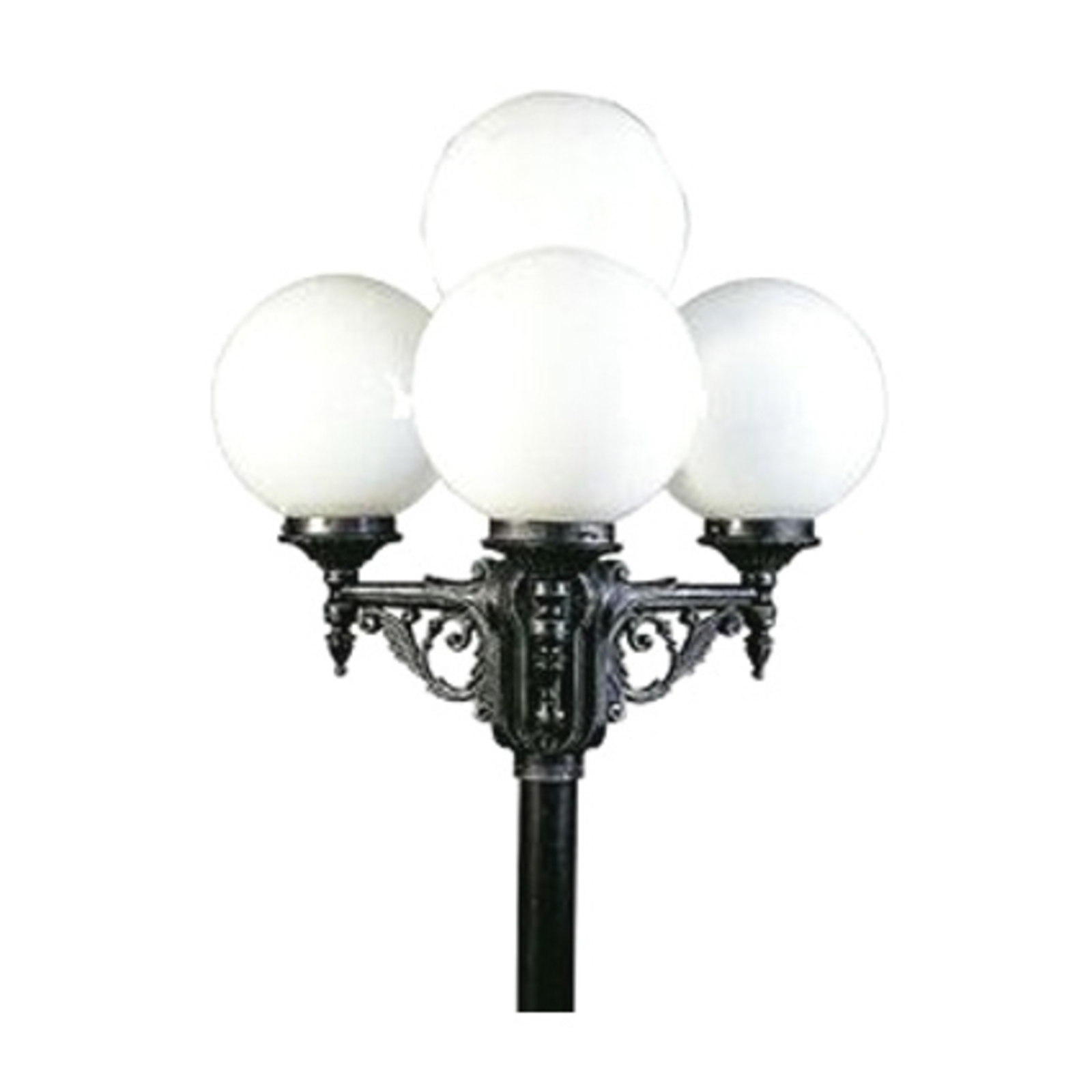 Artistic lamp post 163-3, white-silver