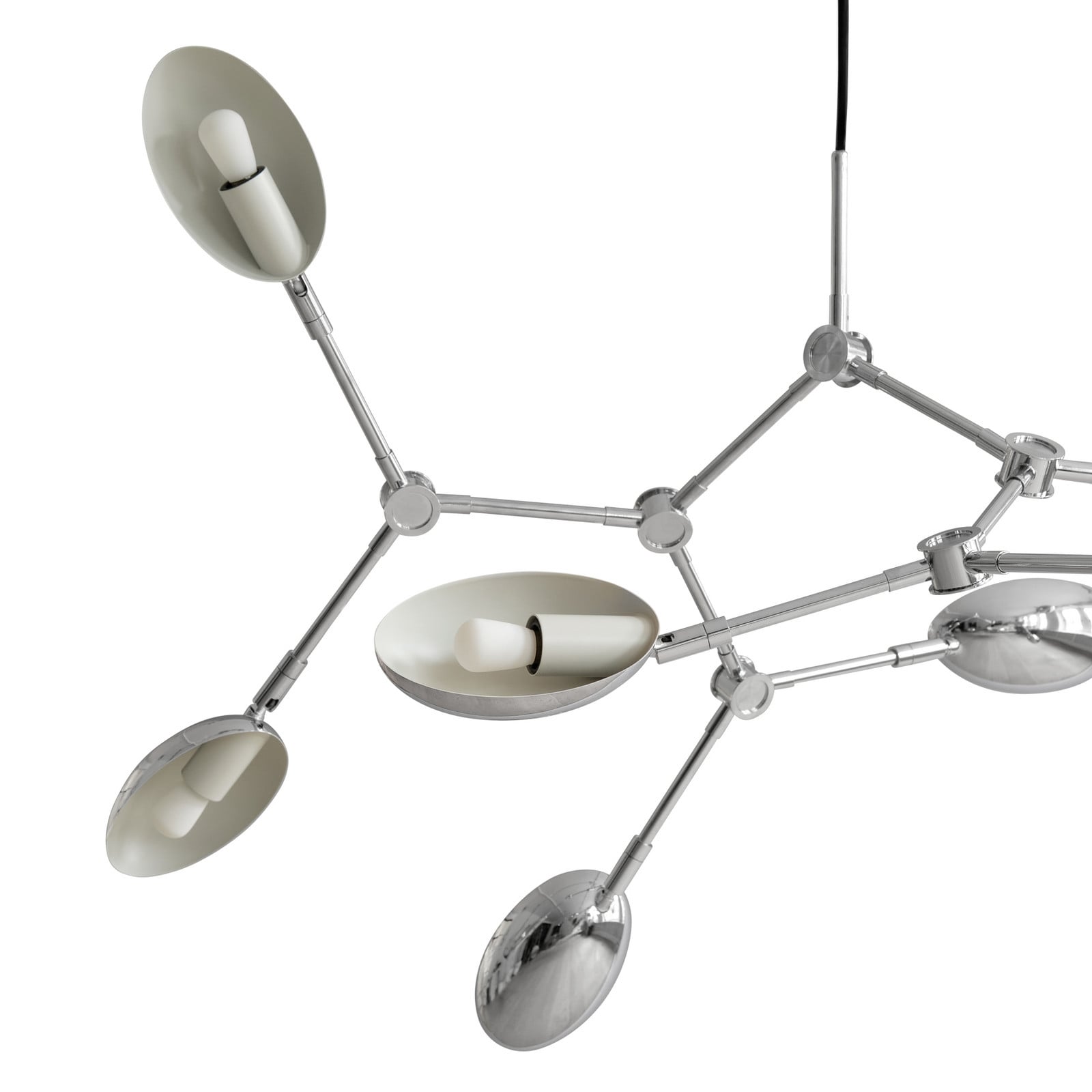 Drop Kronleuchter, chrom, 55 cm, 8-flg. 101 COPENHAGEN - Flurbereich - Design - Aluminium - Mehrflammig