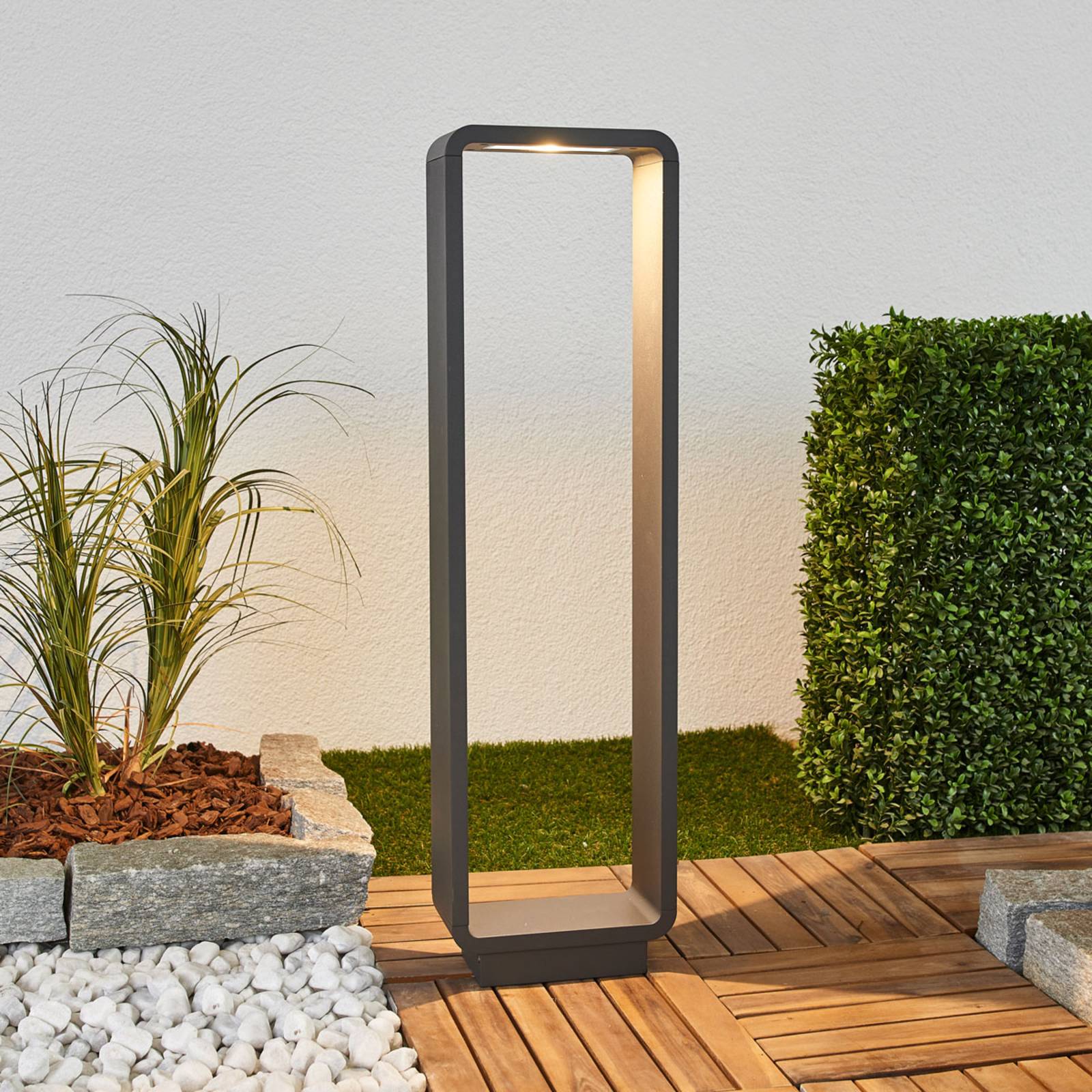 Photos - Floodlight / Street Light Lucande Ninon - LED path light with rounded corners 