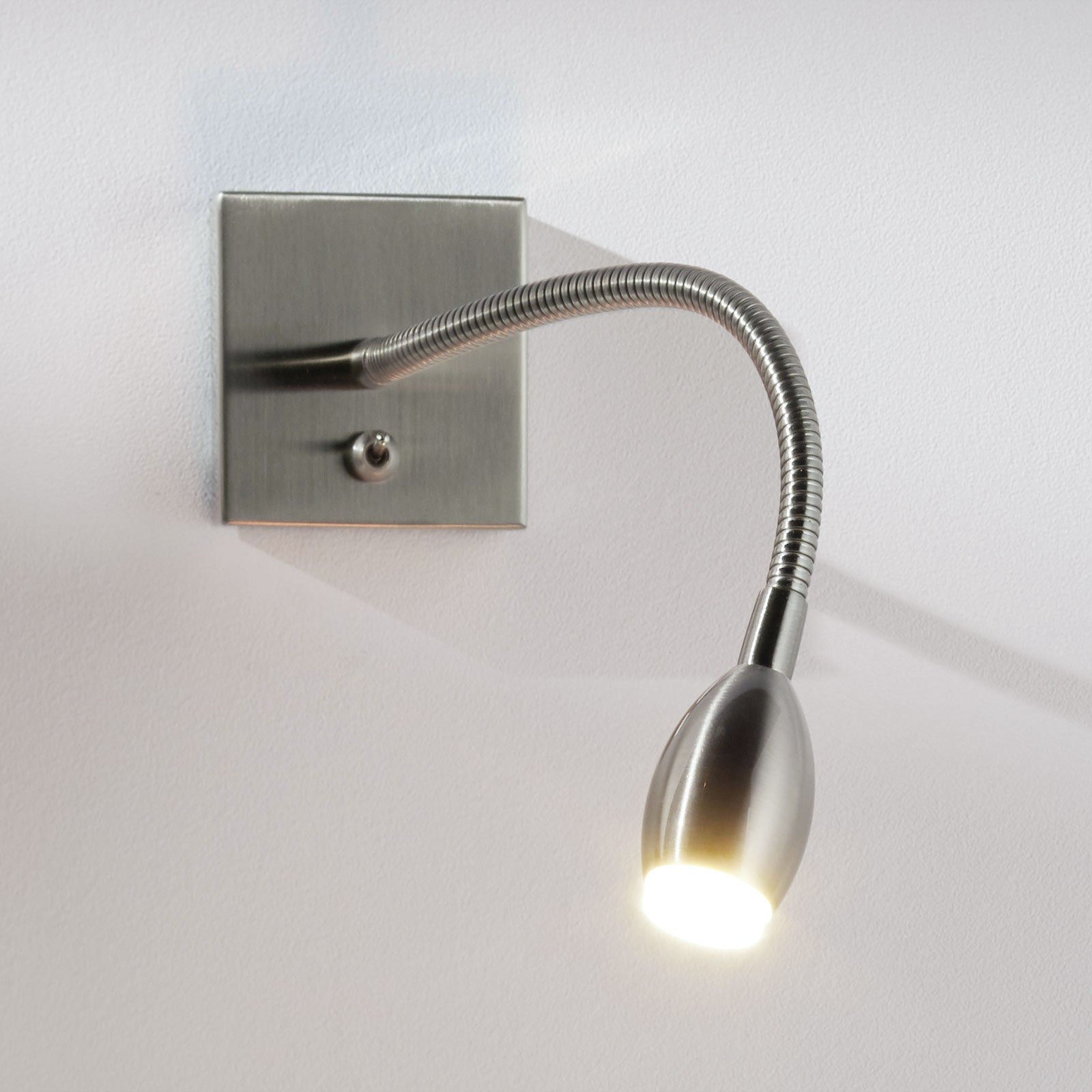 Applique LED PILAR avec bras flexible, nickel