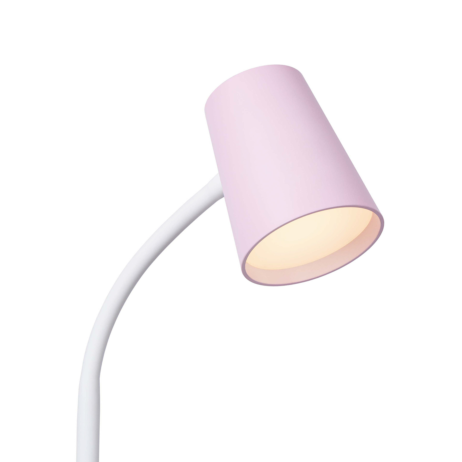 Luis LED table lamp, 3-level dimmer, pink