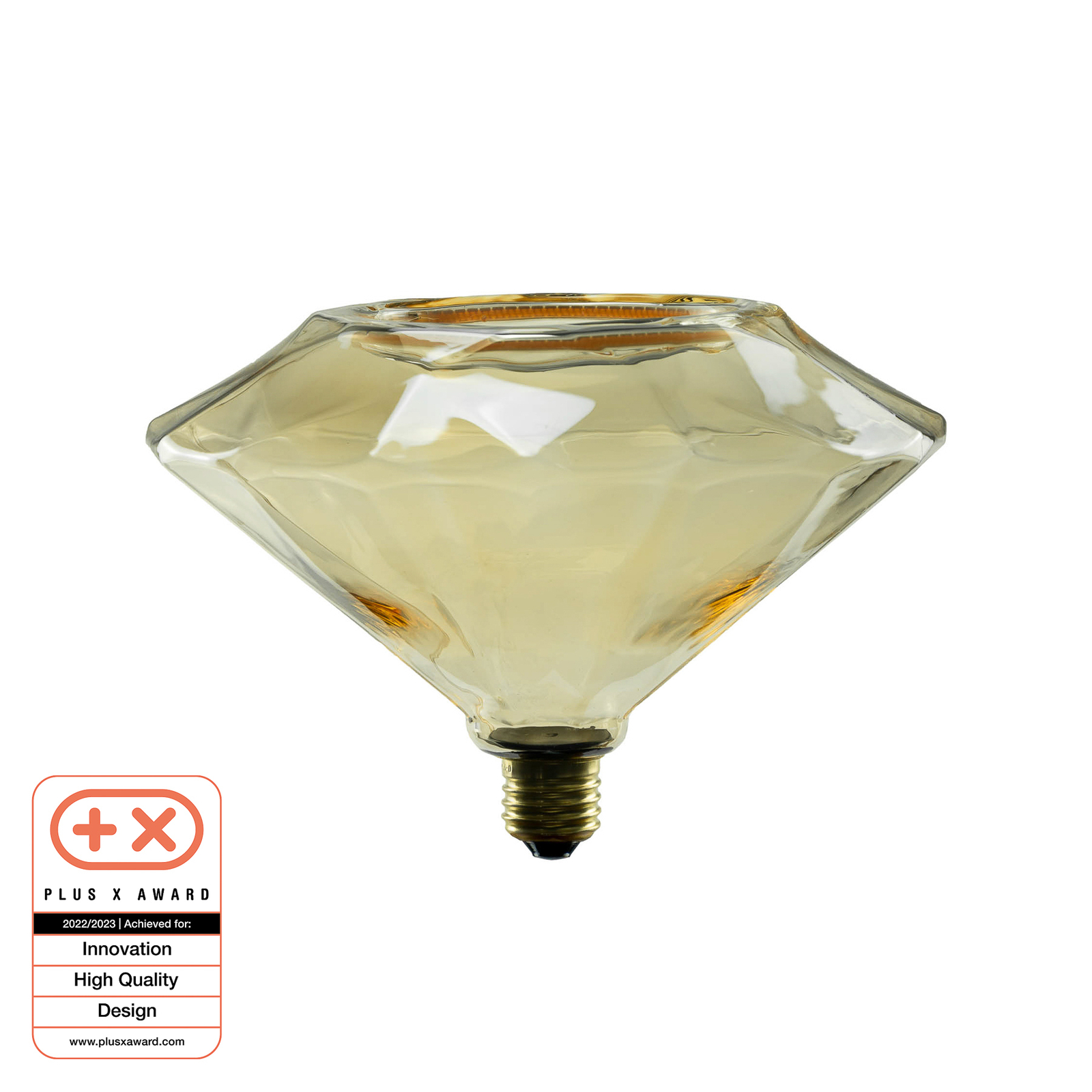 SEGULA LED-plavajoči diamant E27 8W zlati z možnostjo zatemnitve