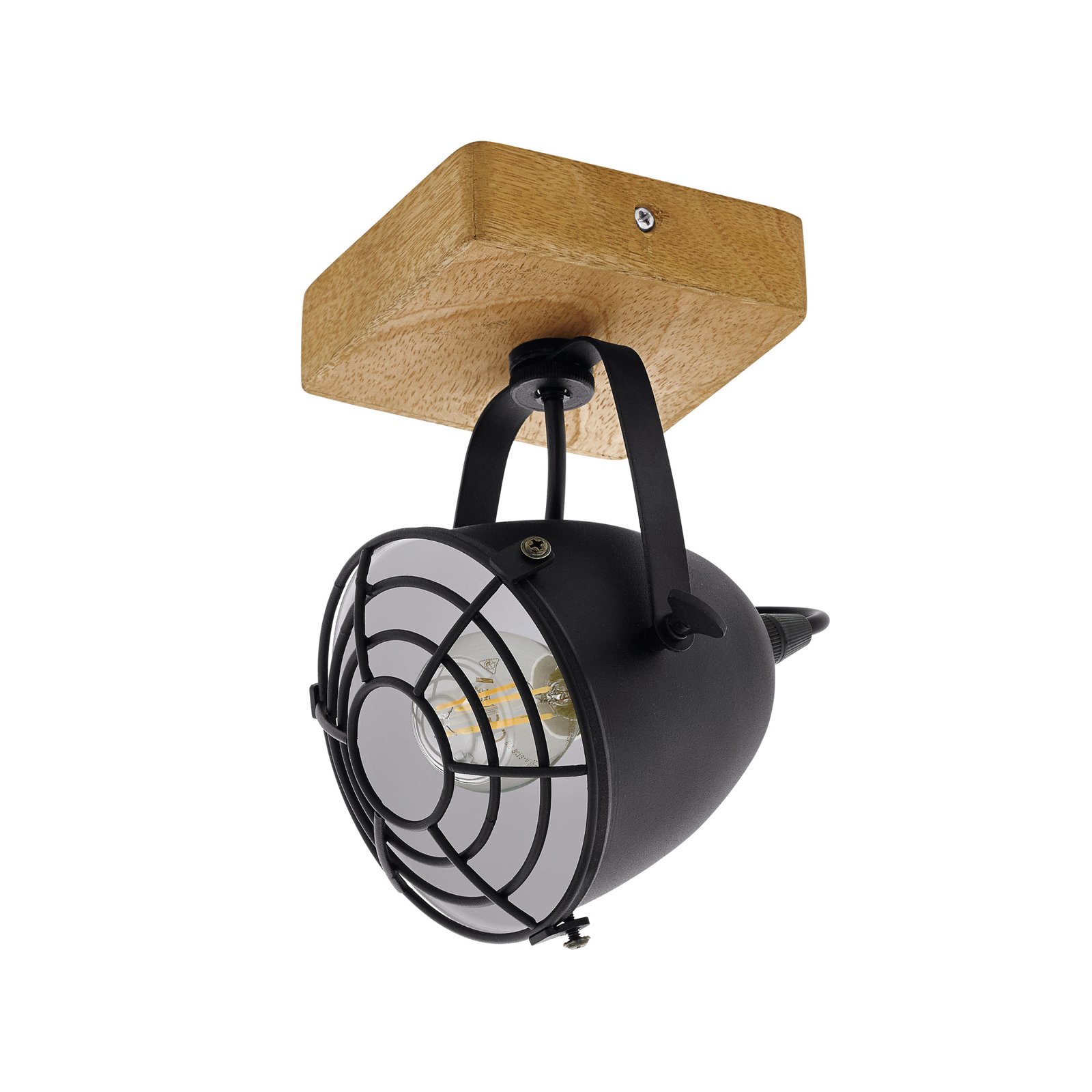 Downlight Gatebeck, av tre og metall, 1 lyskilde