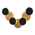 Grazyna 9 LED Wall Lamp Black/Gold - Lindby
