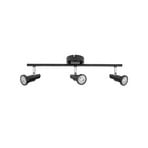 OSRAM Deckenstrahler, schwarz 3-flg. Metall GU10-LED 927 dim
