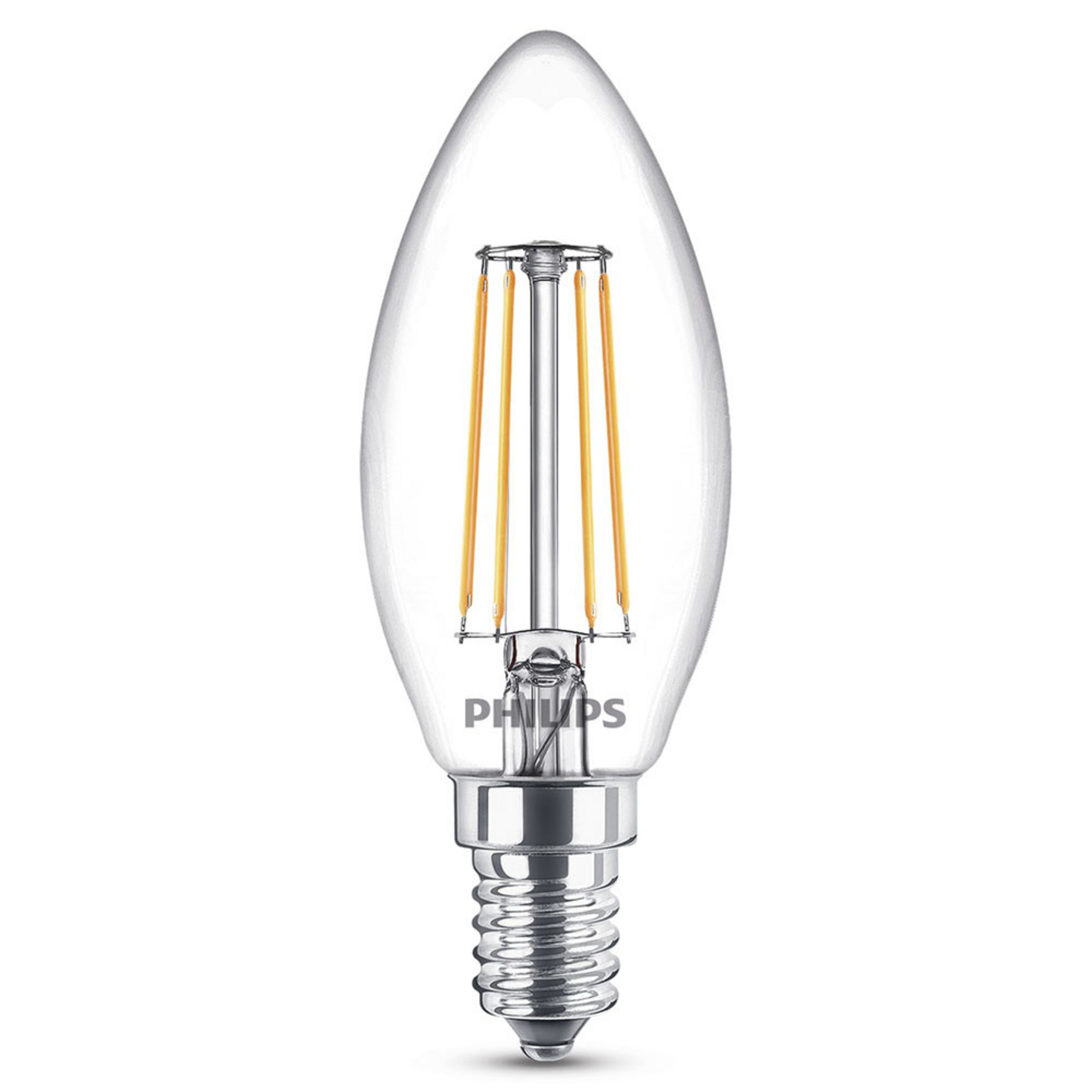 Bulb LED 4,3W Glass Candle (470lm) E14 - Philips