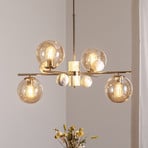 Toppo chandelier, gold, 4-bulb