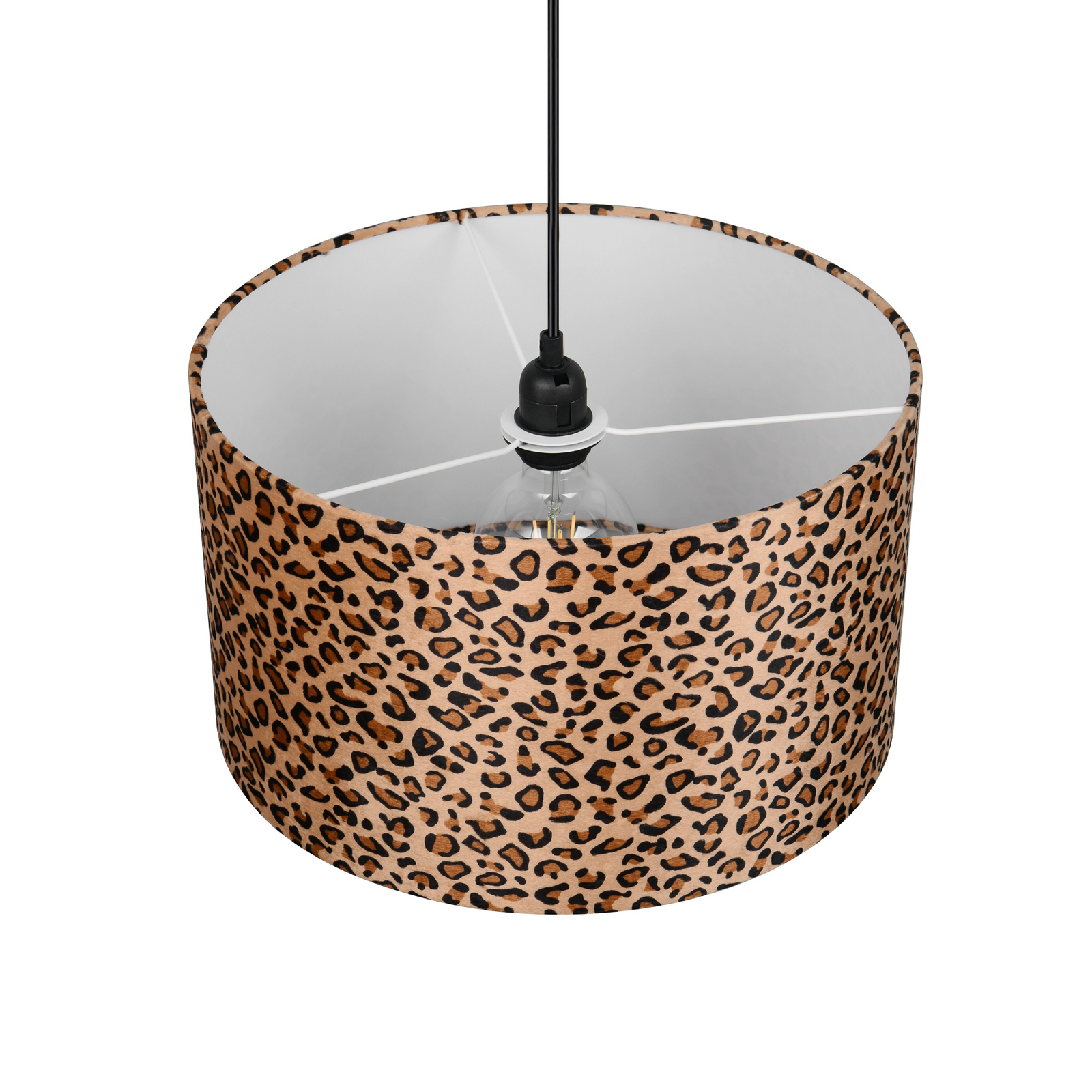 Suspension Pardina, marron tacheté/noir, Ø 40 cm, métal