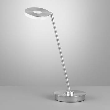 LED stolní lampa Dent, stmívací, CCT, 8W, nikl