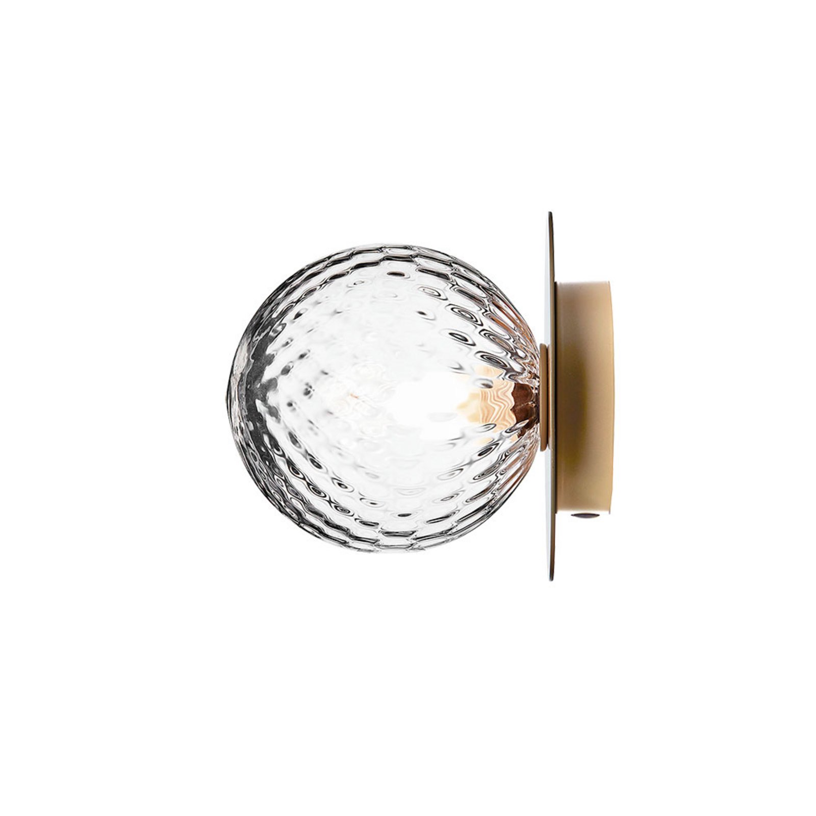 Liila 1 Vägg-/Plafond IP44 Medium Nordic Gold/Optic Clear - Nuura