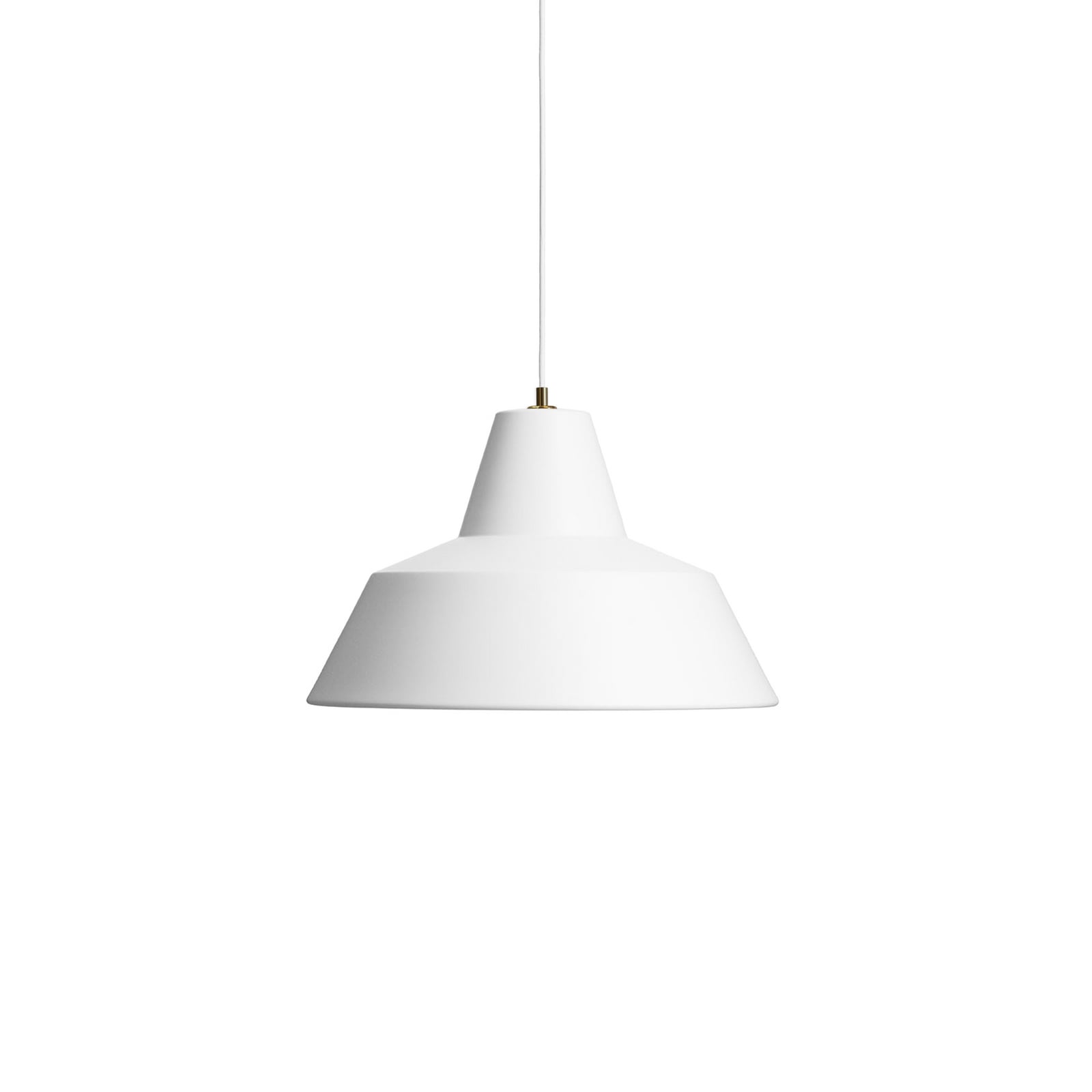 Workshop W4 pendellampa, mattvit, aluminium, E27 – Made By Hand