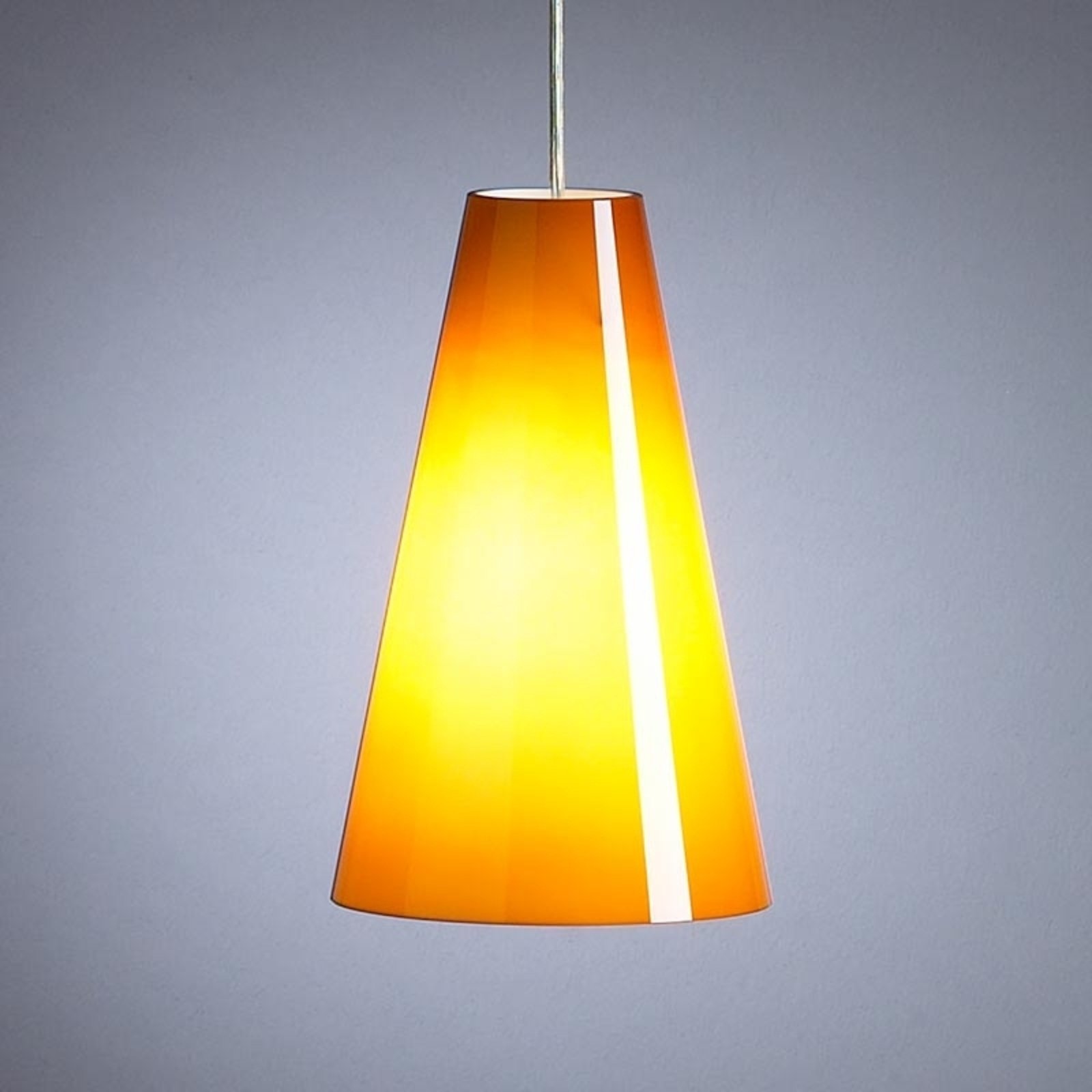 Hanging light by Schnepel, melon-coloured