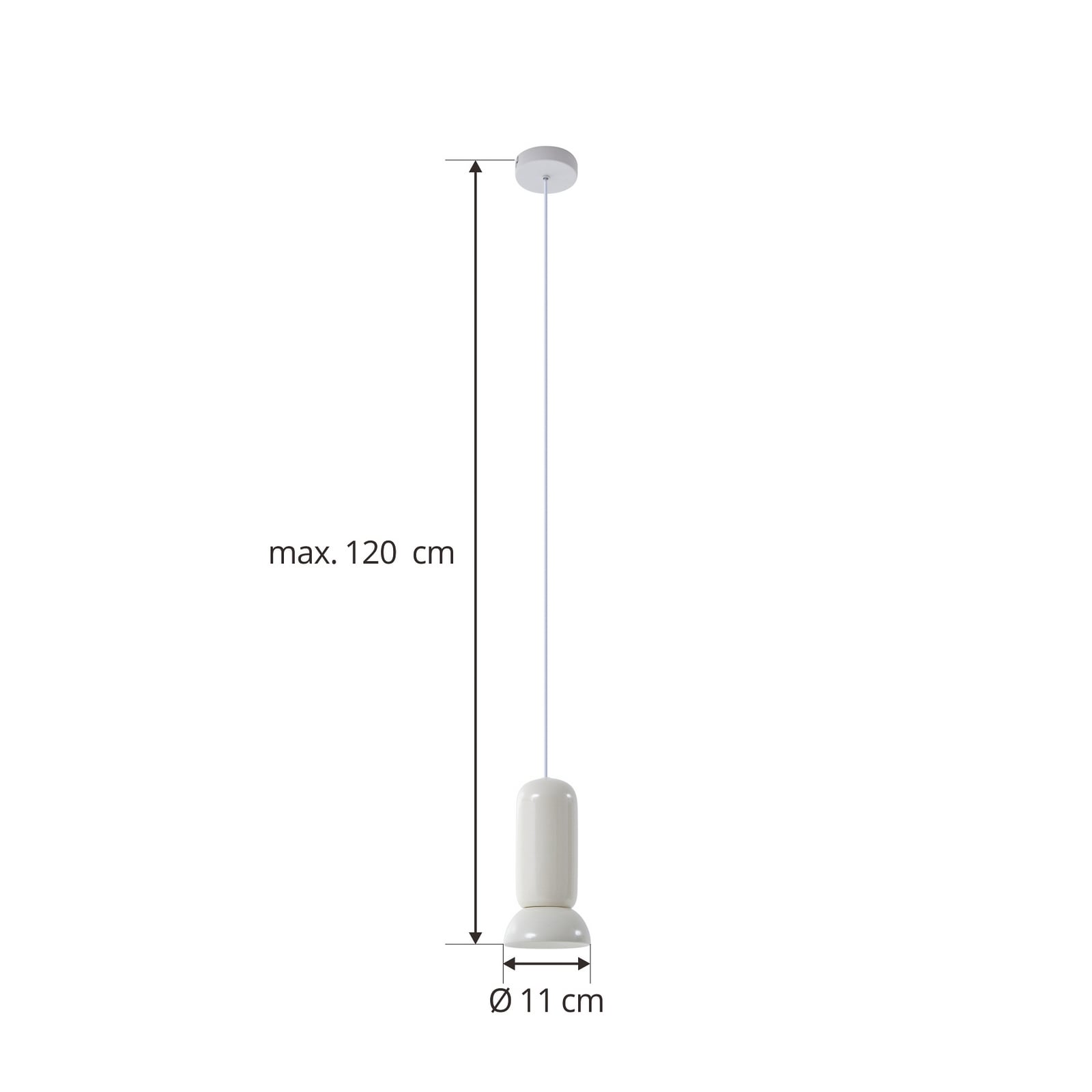Lindby Hängeleuchte Kerimi, Keramik, creme, 1-flammig Lindby Hängeleuchte Kerimi, Keramik, creme, 1-flammig
