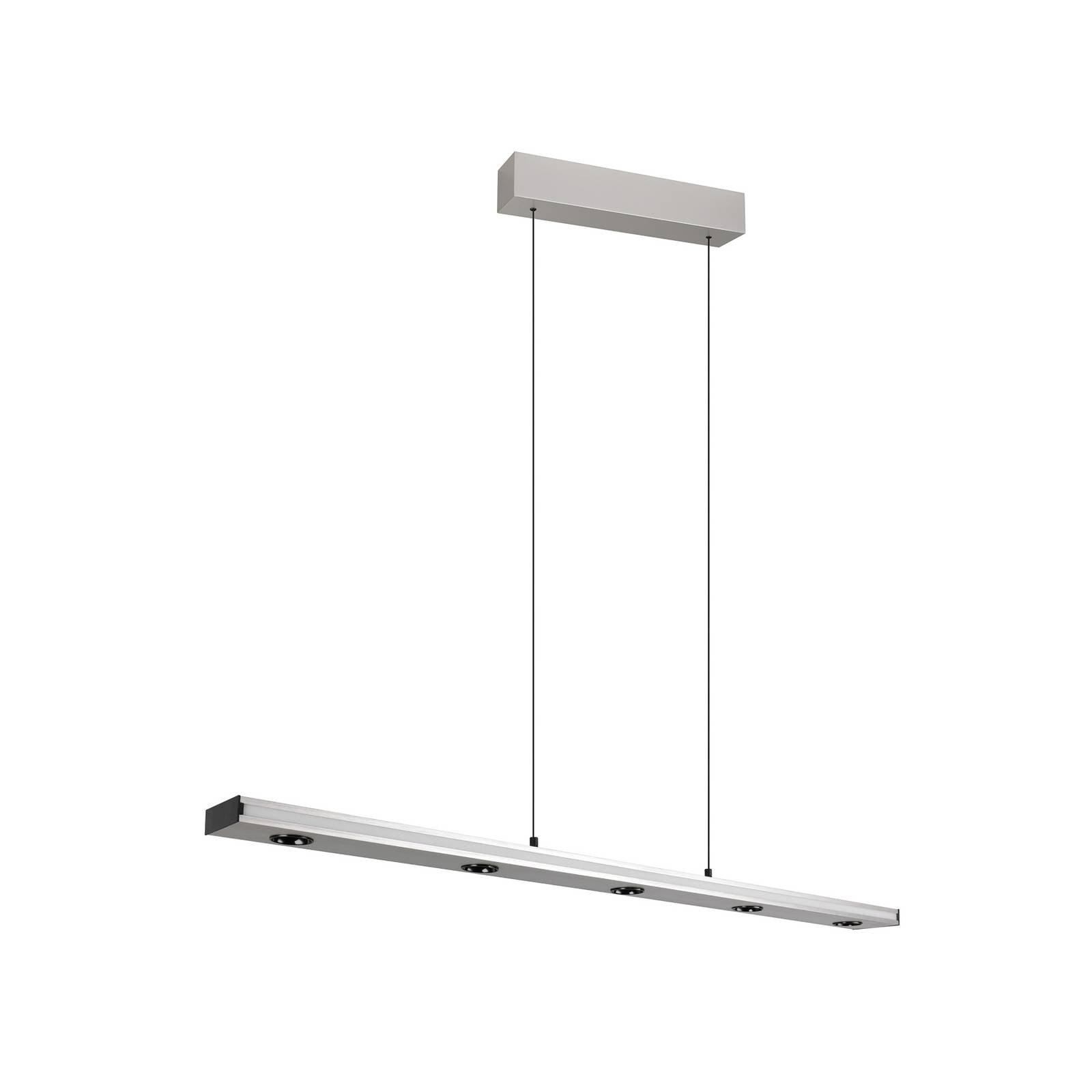 LED-Hängelampe Graham, nickel, Metall, up/down, CCT, Dimmer