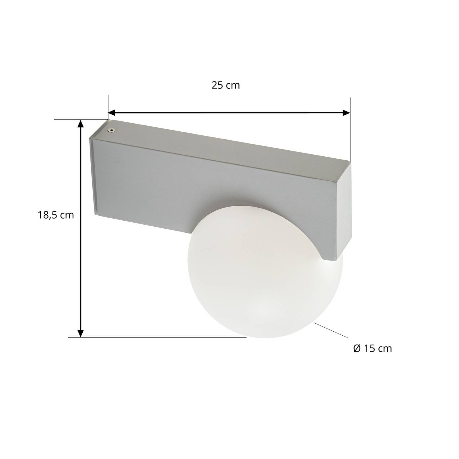 Kinkiet zewnętrzny LED Lucande Vijon, jasnoszary, CCT, IP44