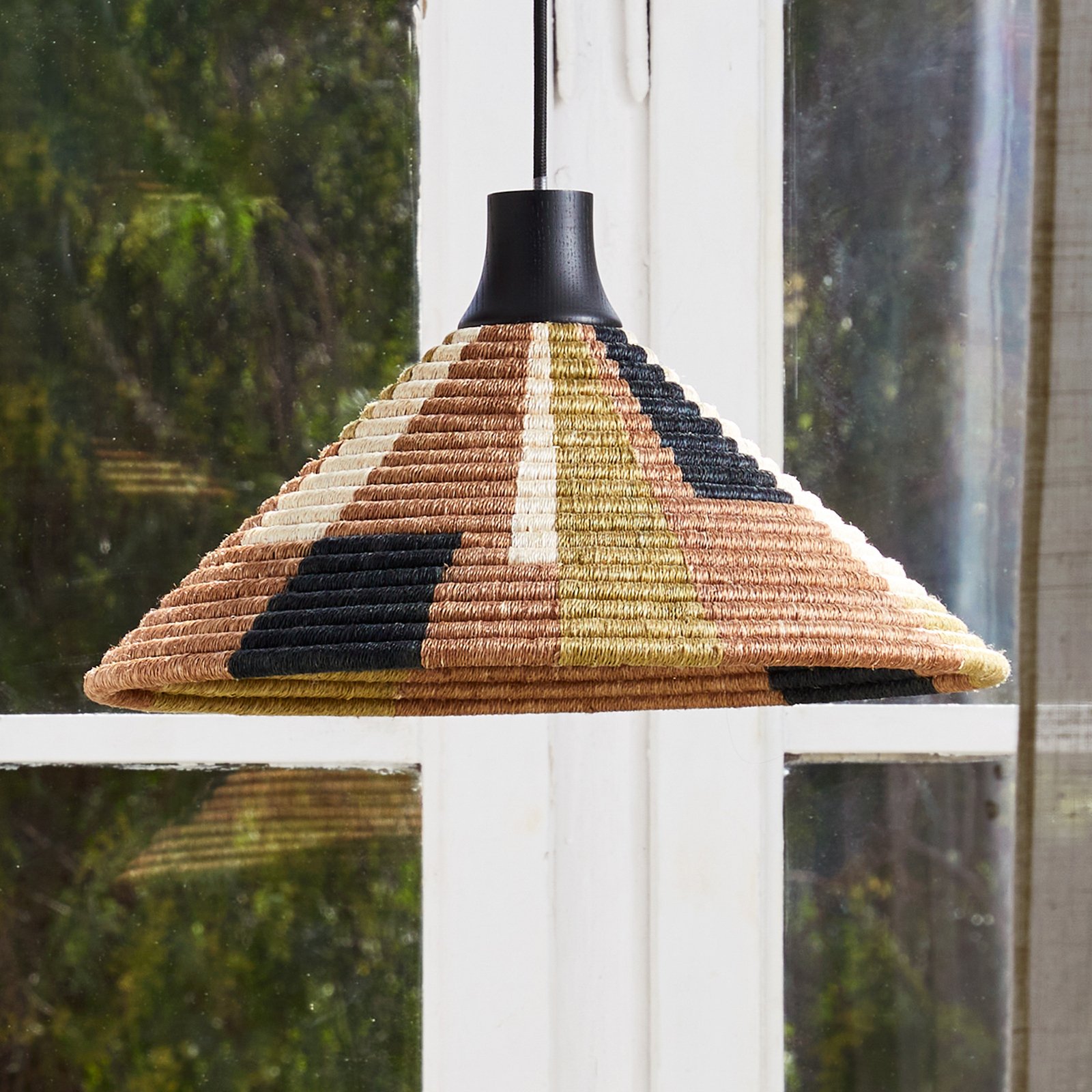Forestier Parrot Hängeleuchte XS, Rattan und Abacá