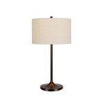 Lampada da tavolo Soft, bianco/bronzo, altezza 64 cm, lino - Belid