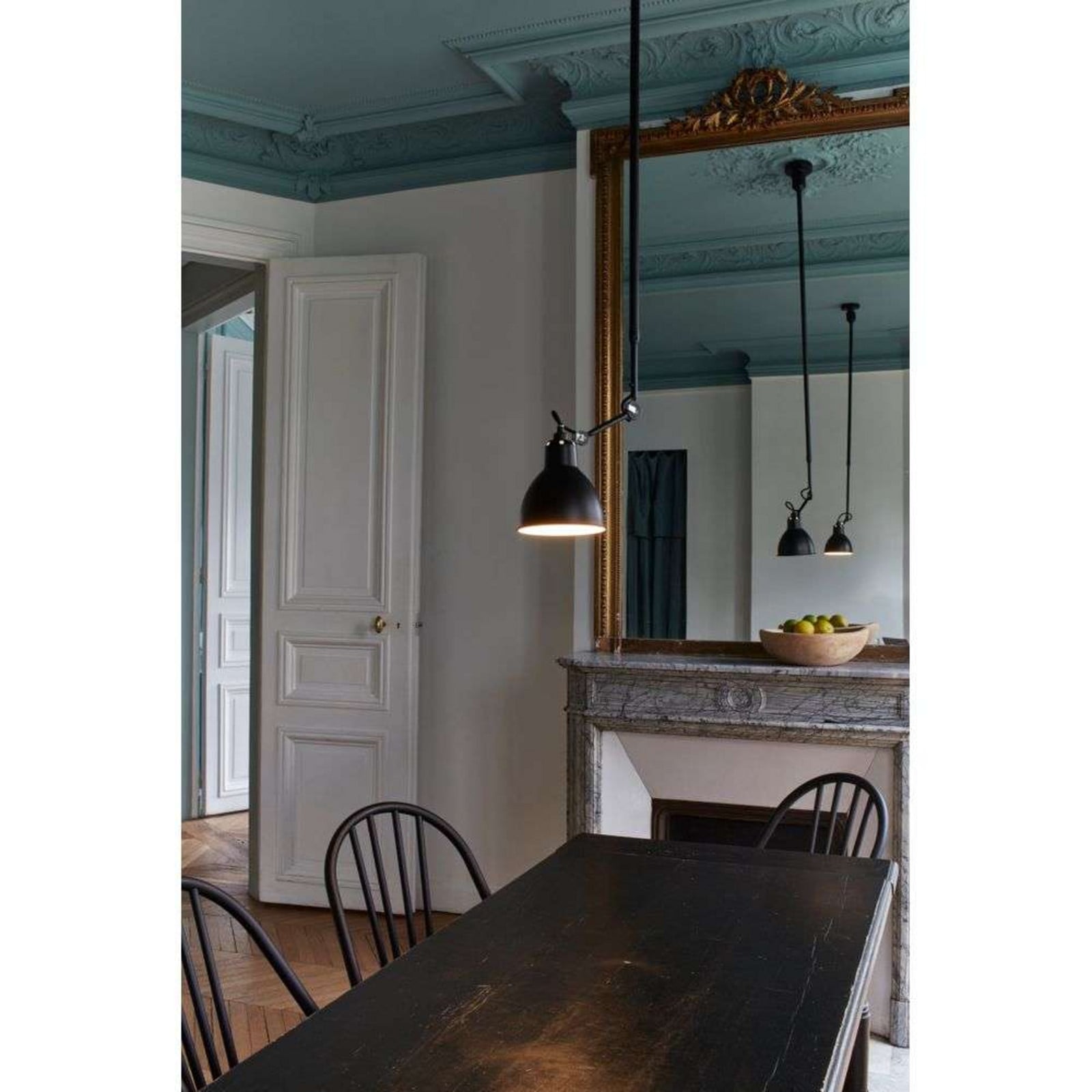 302 L Plafonnier Noir - Lampe Gras