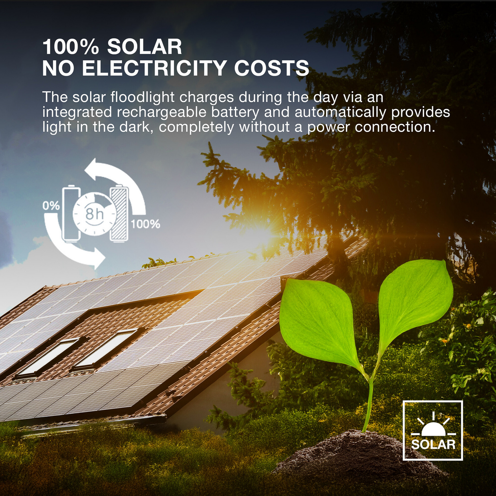 Foco de exterior solar OSRAM ENDURA, 30 W, sensor, 4.000 K IP65 Foco de exterior solar OSRAM ENDURA, 30 W, sensor, 4.000 K IP65