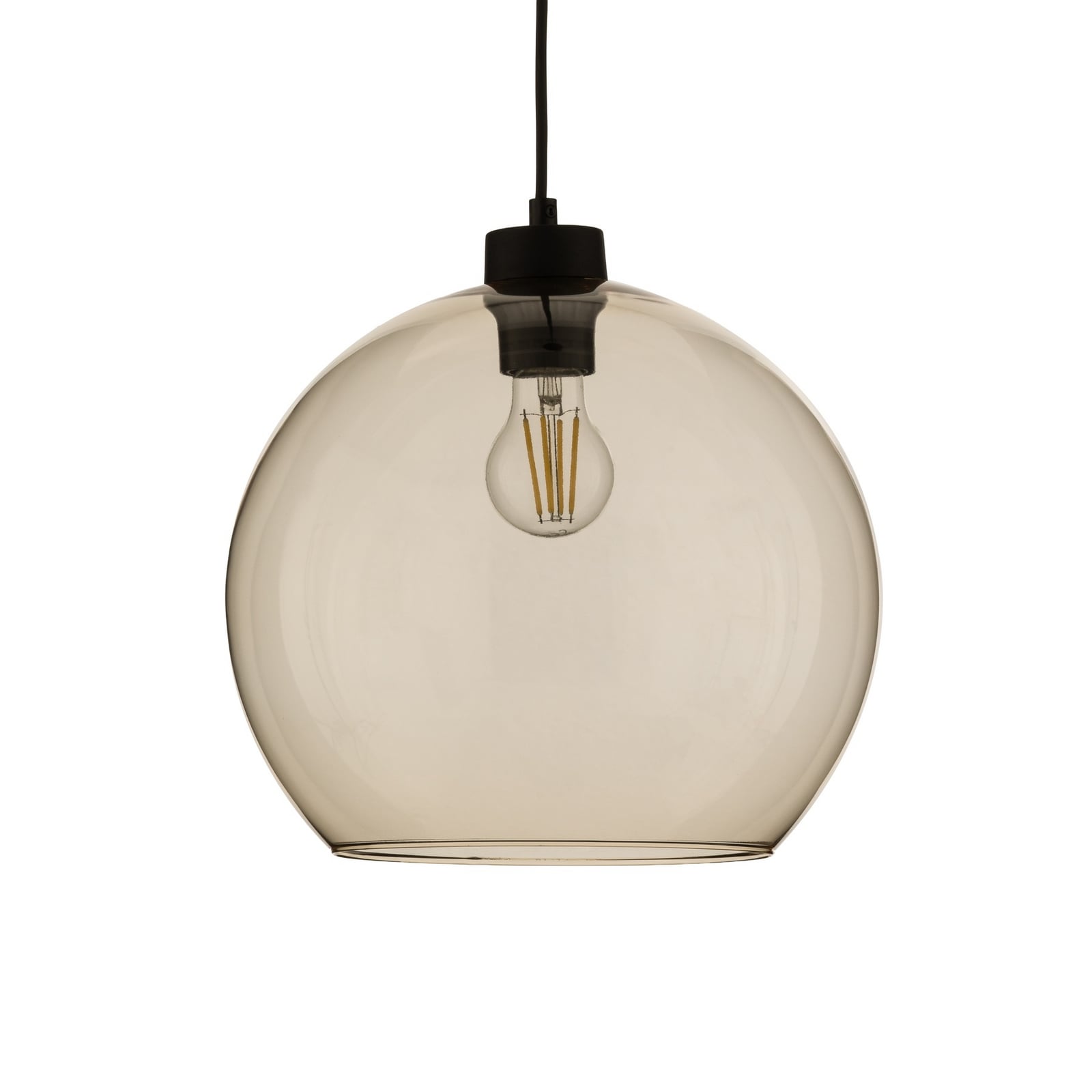 Cubus pendant light, amber, glass, Ø 30 cm, E27