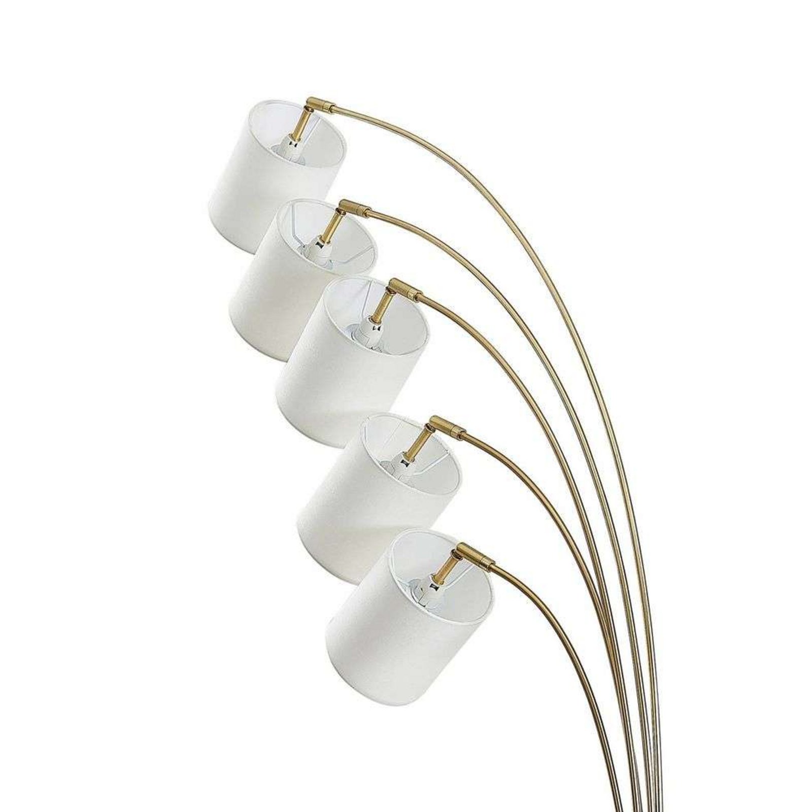 Abiram Floor Lamp Brass/White - Lindby