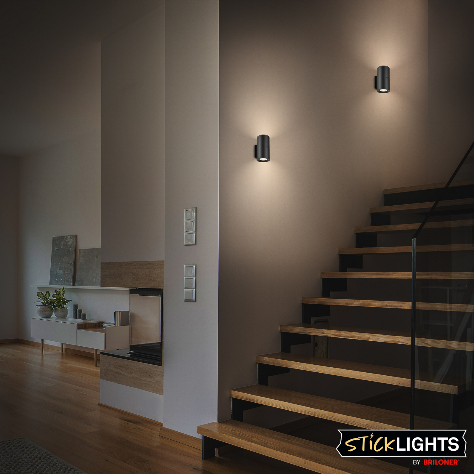 LED-akutoitega seinavalgusti Isy, mattmust, plastik, 3000 K