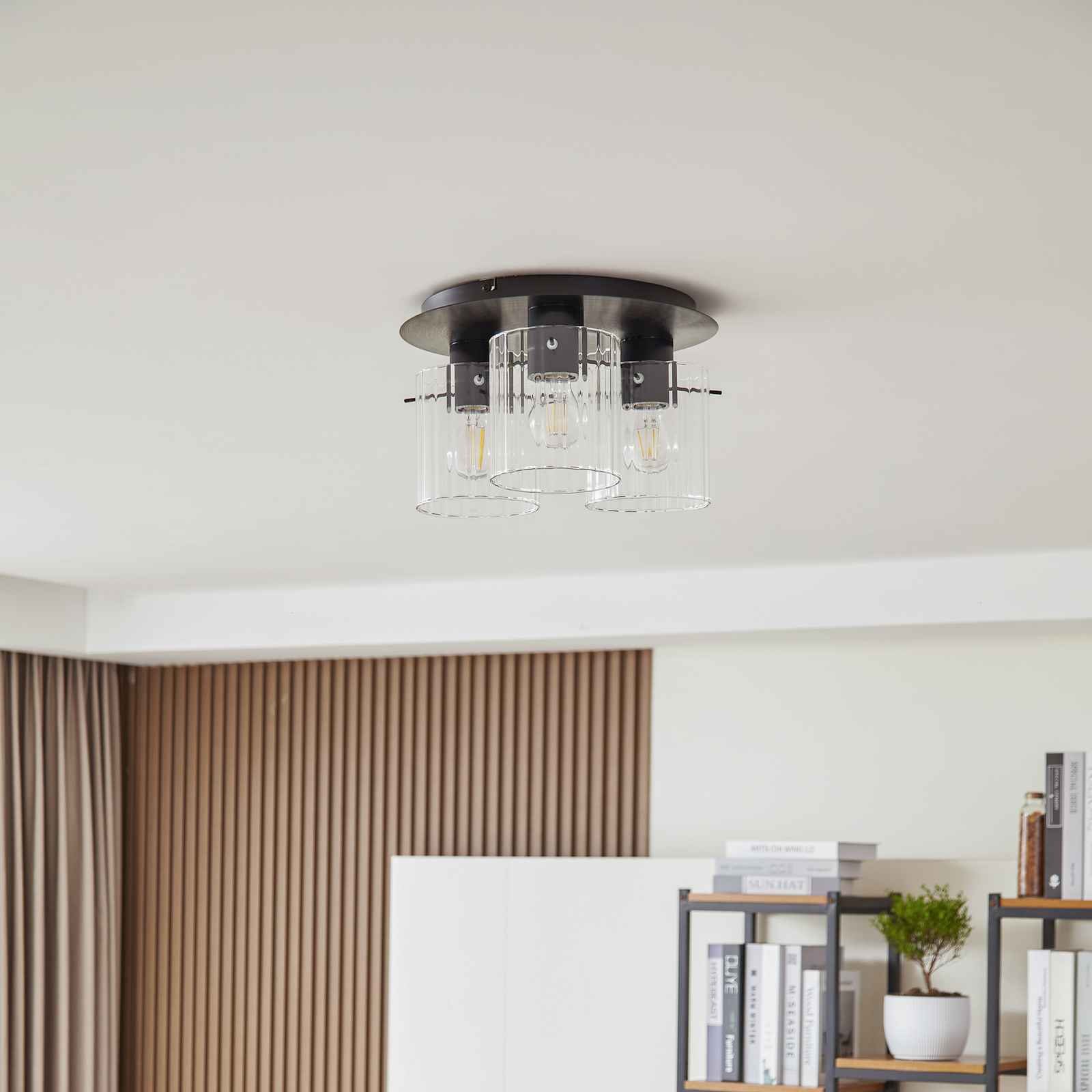 Eirian 3 Plafonnier Clear/Black - Lucande