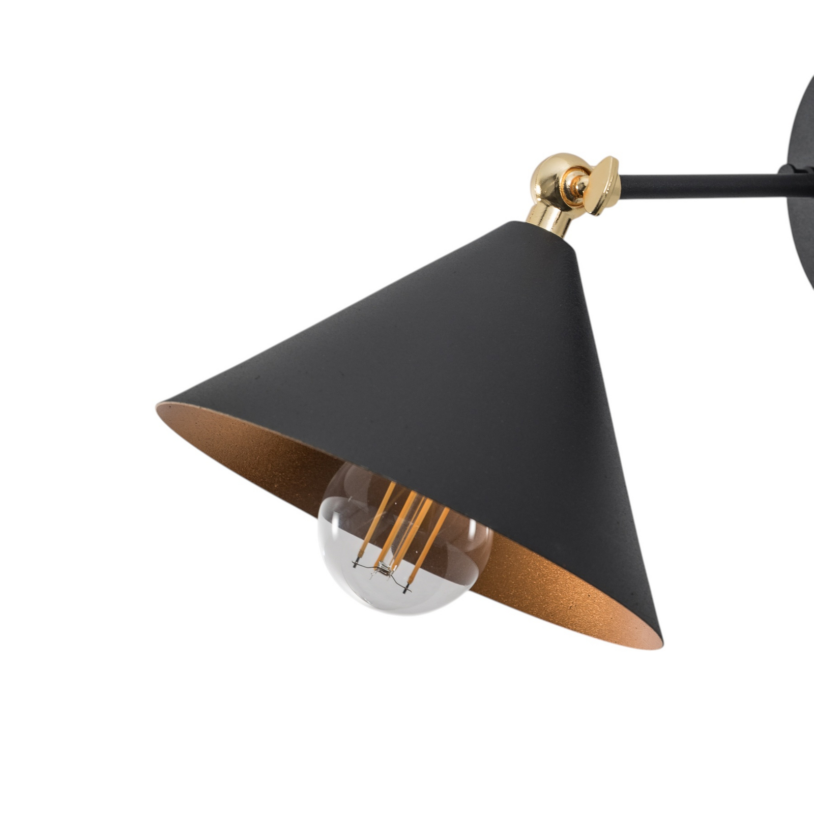 Wandleuchte Berceste 185-A schwarz/gold