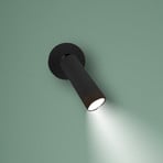 Newgarden LED wall lamp Roll 4, black, swivelling