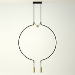 Axolight Liaison P2/M2 Hängelampe schwarz/gold