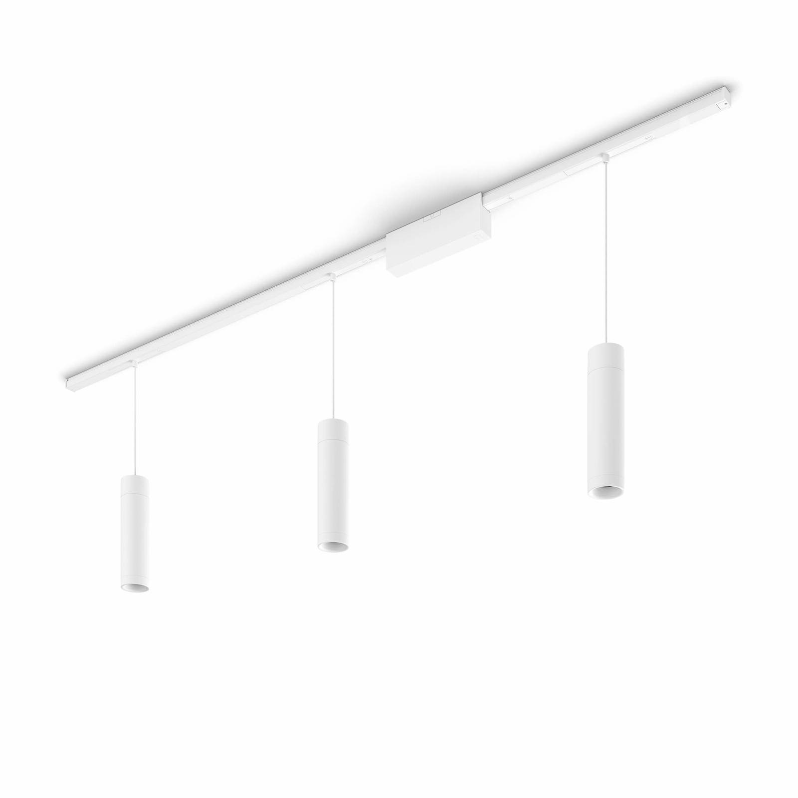Philips Hue Perifo -kisko, 3 LED-riippuvaloa valk. - moderni kiskovalaisin - valaisinkiskot - lamppu Työhuone/toimisto valkoinen