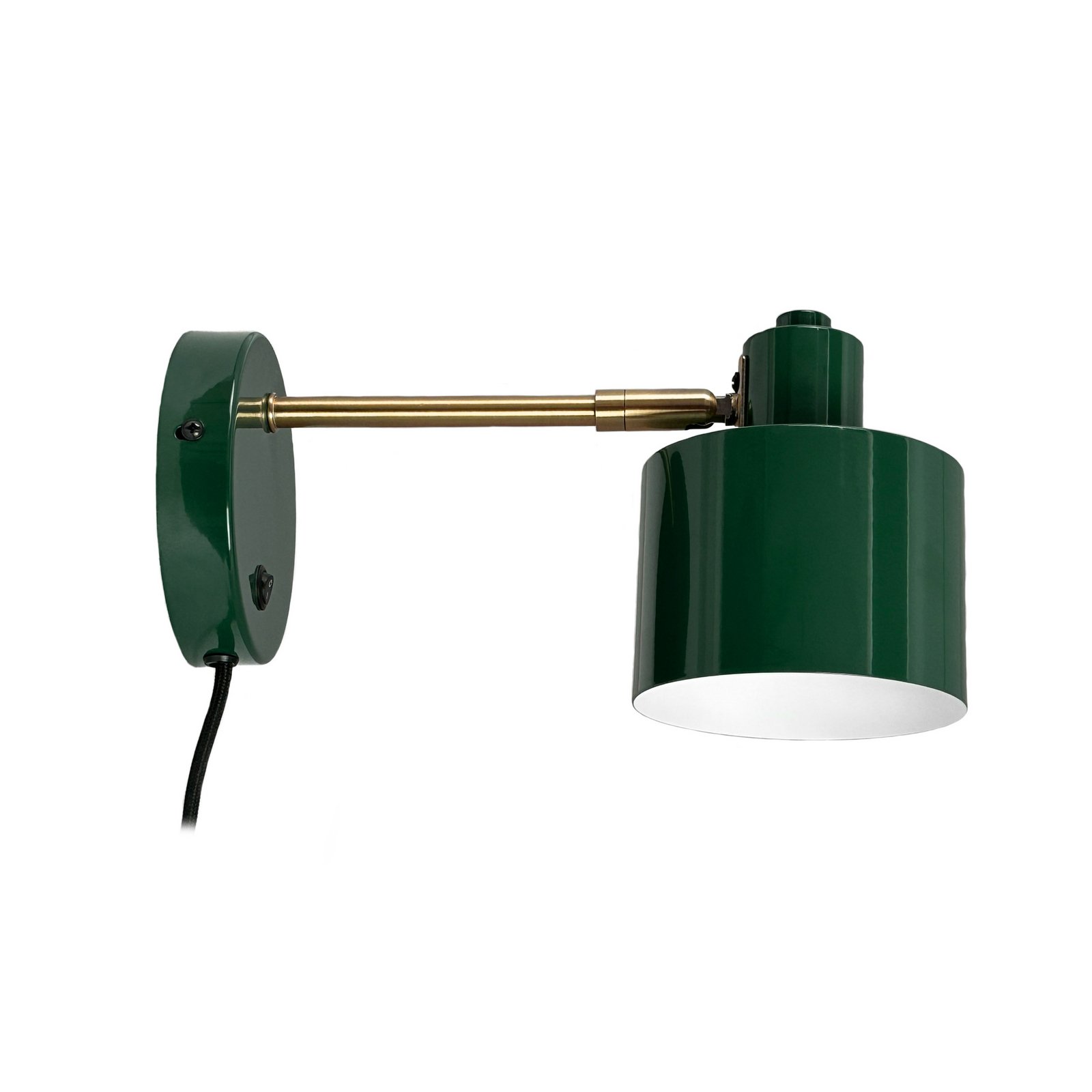 Dyberg Larsen Ocean wall lamp, dark green, projection 30 cm