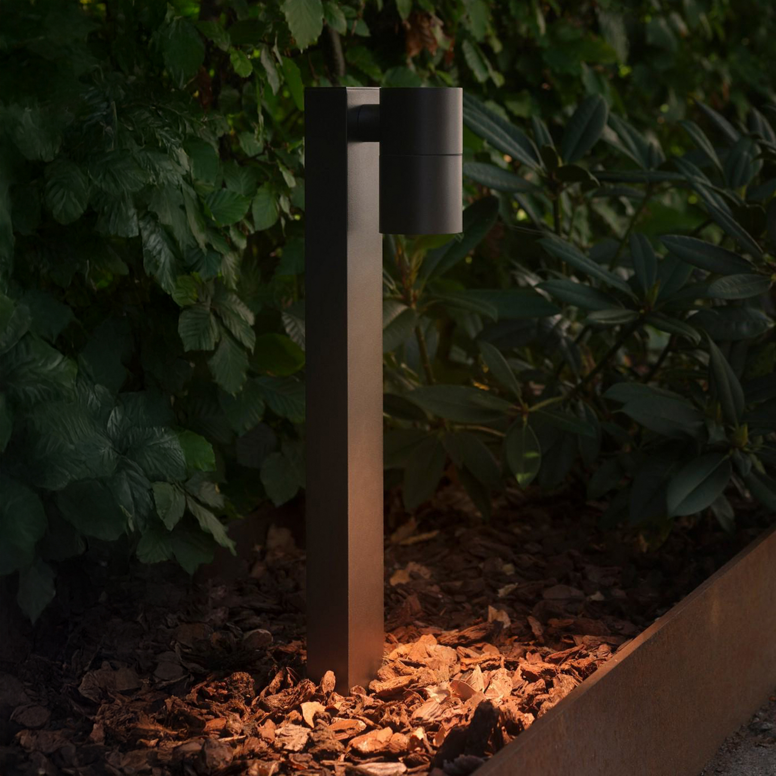 Pillar light Tin 50, black, aluminium, IP44, GU10