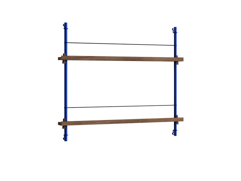 Moebe - Magazine Shelving 65 Regal Smoked Oak/Deep Blue