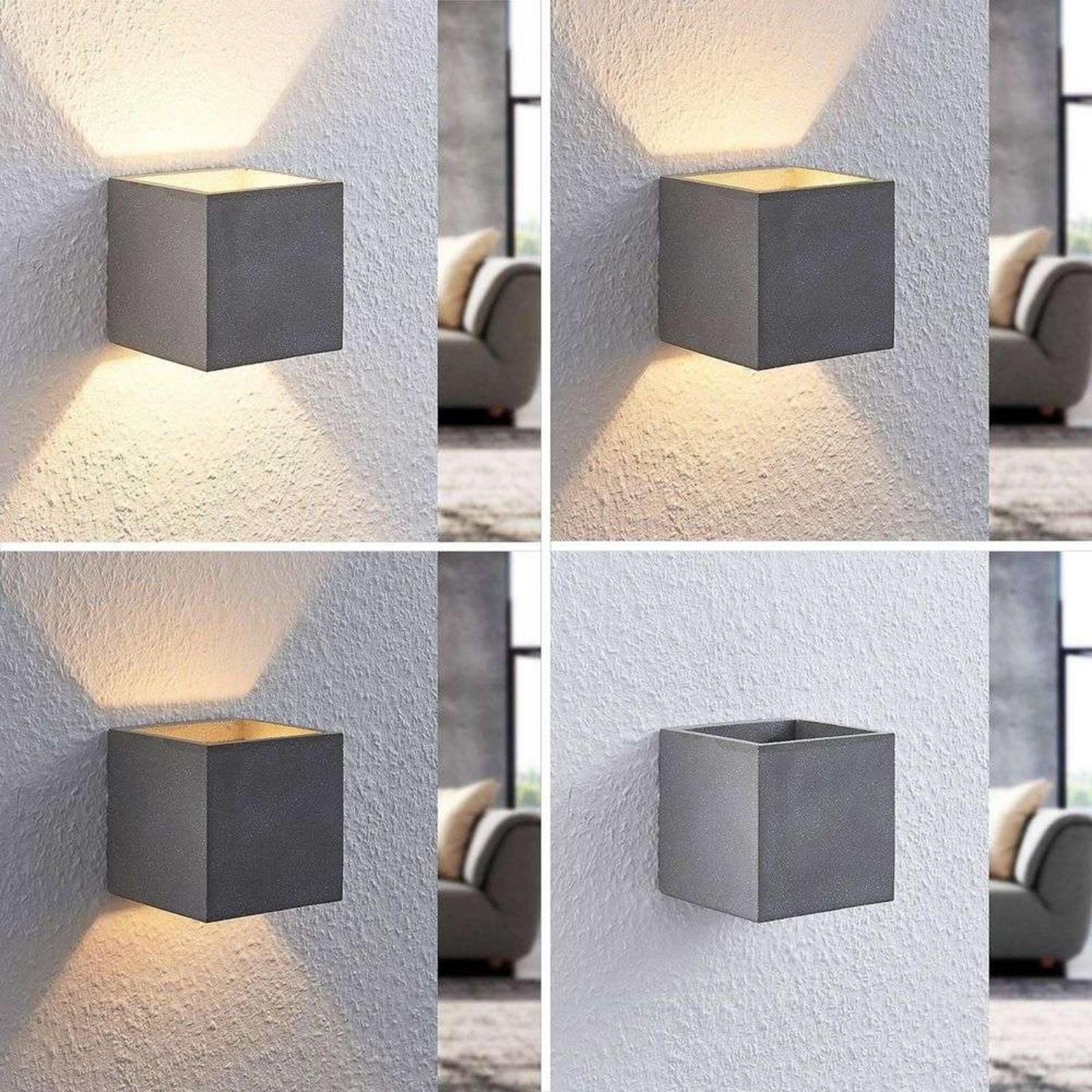 Nellie LED Applique Murale L11,5 Concrete - Lindby