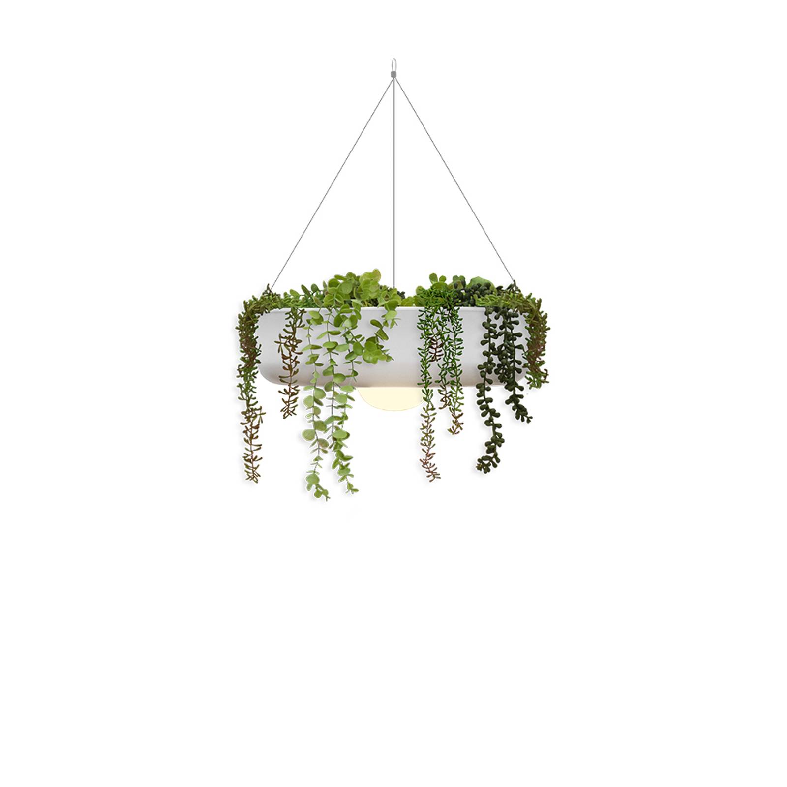 Newgarden Elba LED outdoor hanging light, Ø 39 cm - dimmable - White