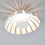 Balta LED dizaina griestu lampa Loto, 33 cm